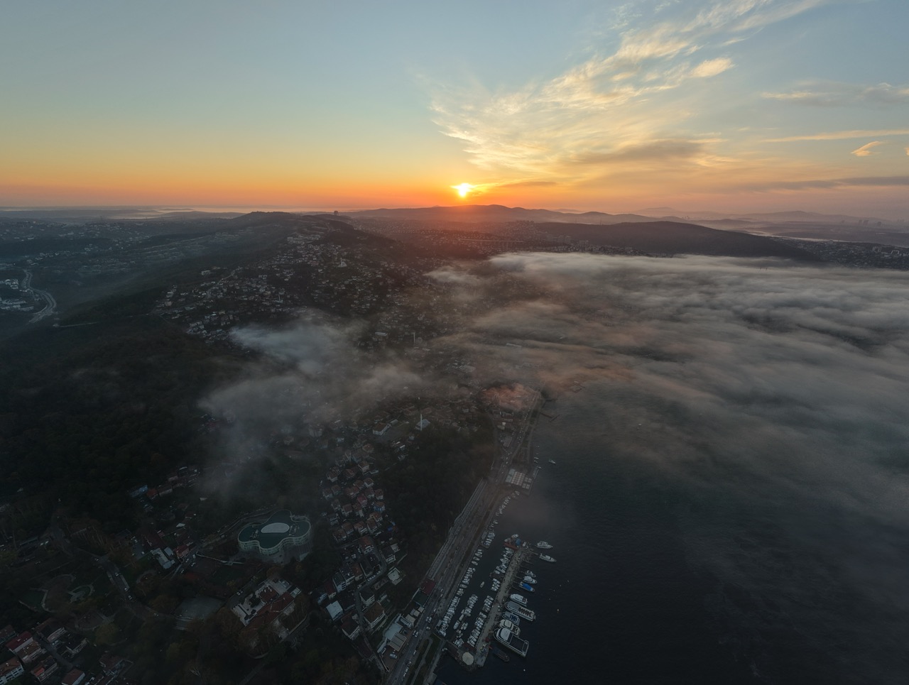 İstanbul üzerinde sis